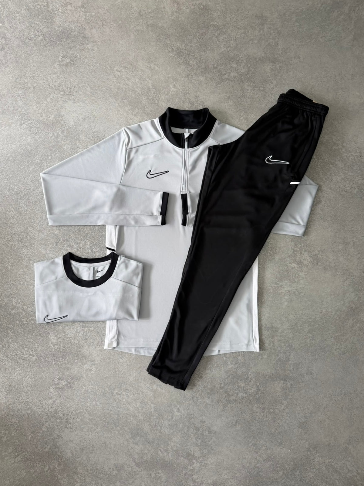 Grey Drill Academy Tracksuit Set