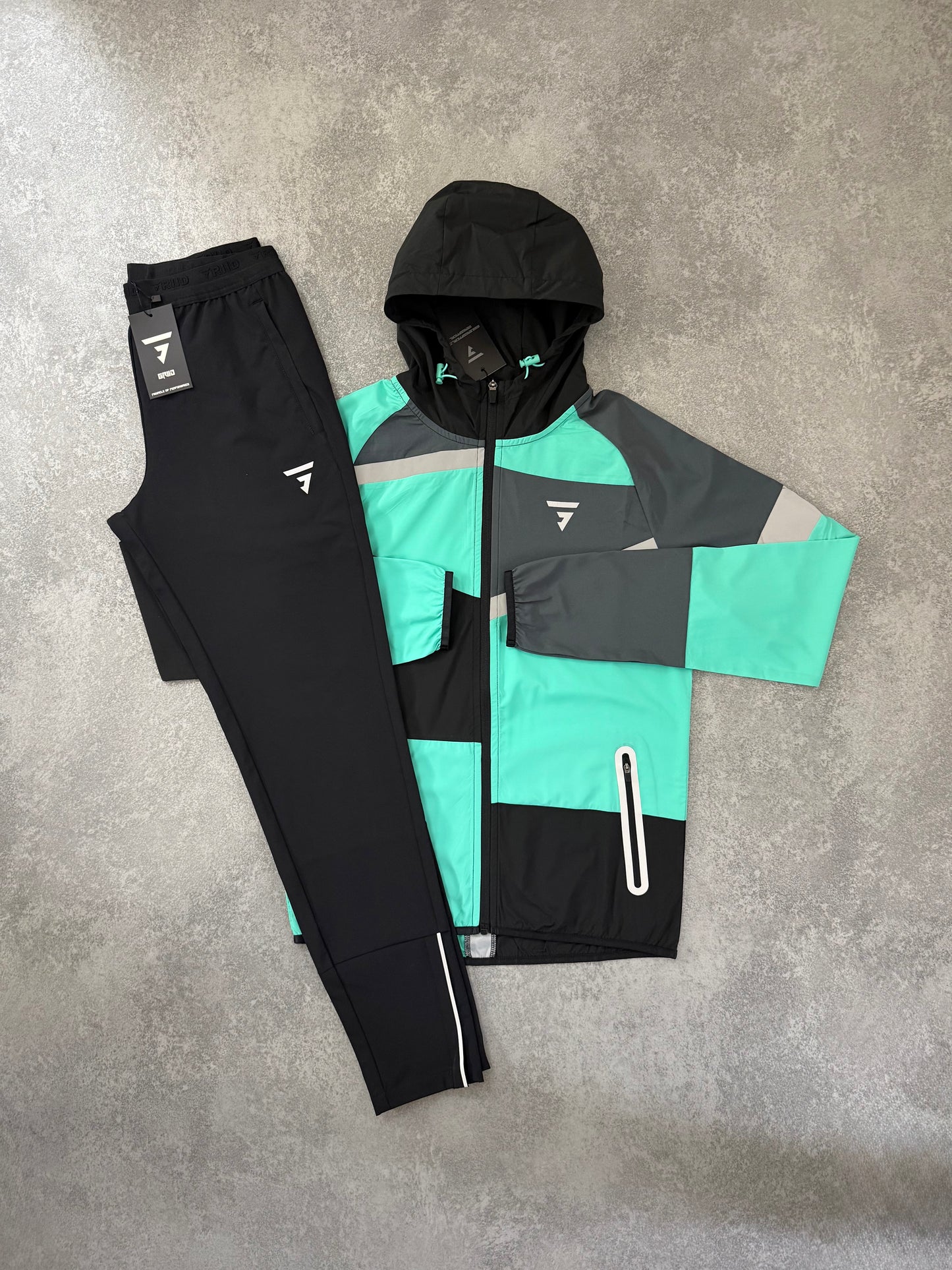 Griid Mint Panel Jacket Set