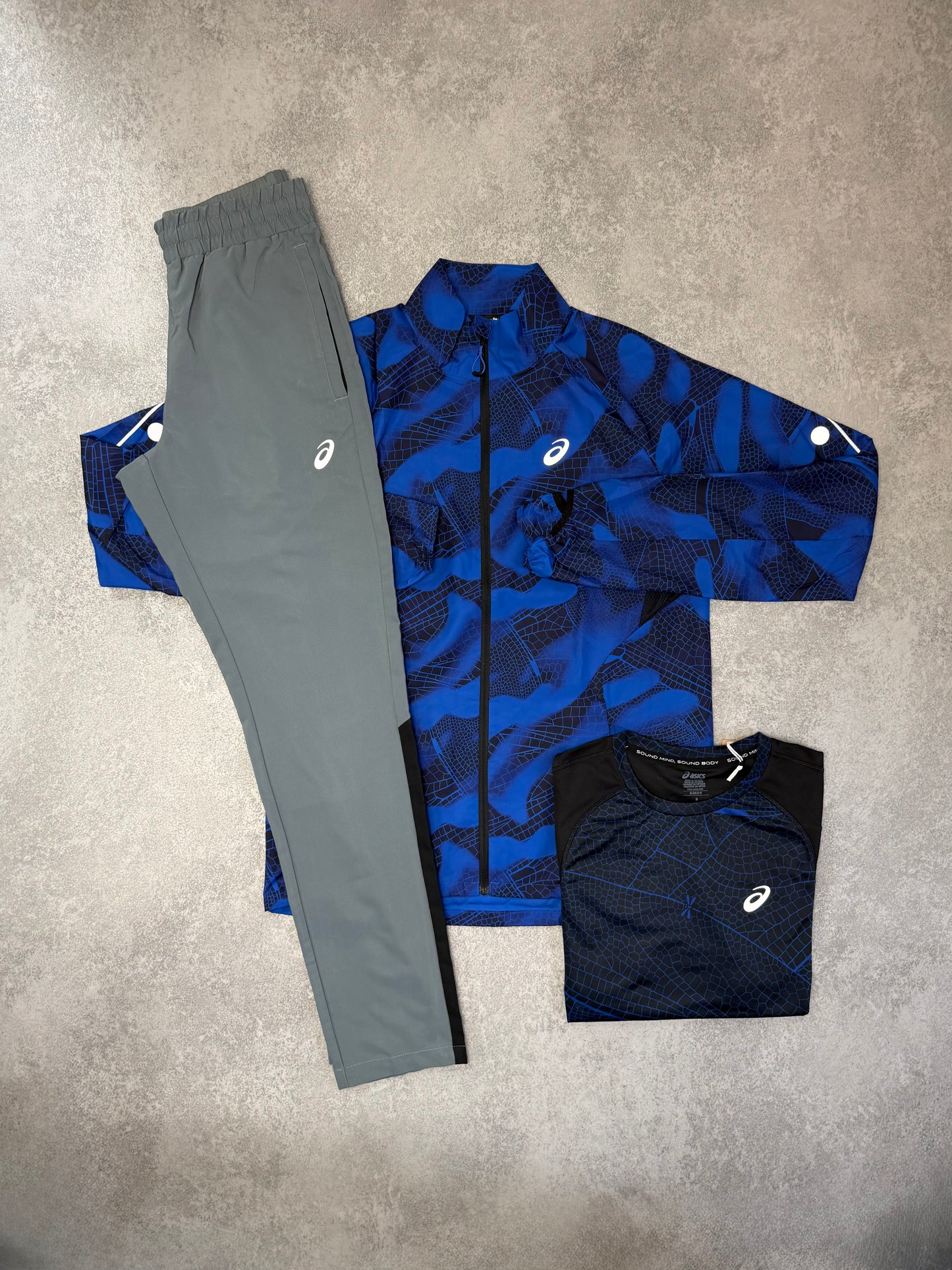 ASICS Blue Lite Show Jacket Triple SET
