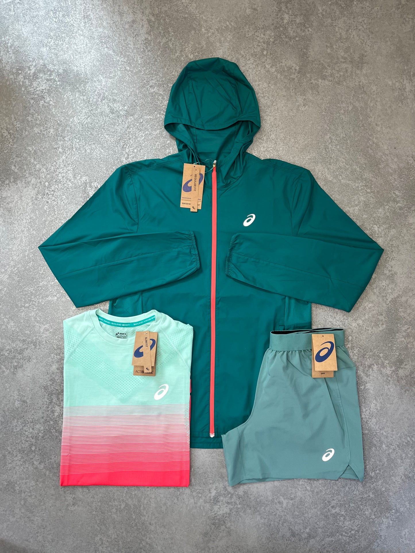 ASICS Green Jacket Triple SET