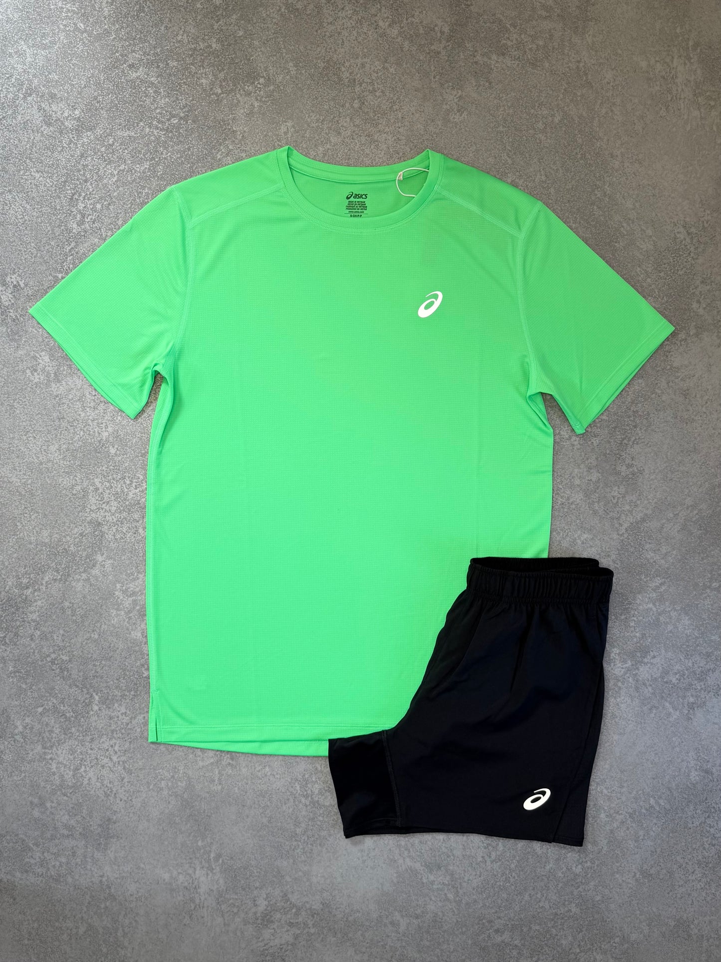 ASICS MANTLE GREEN SHORT SET