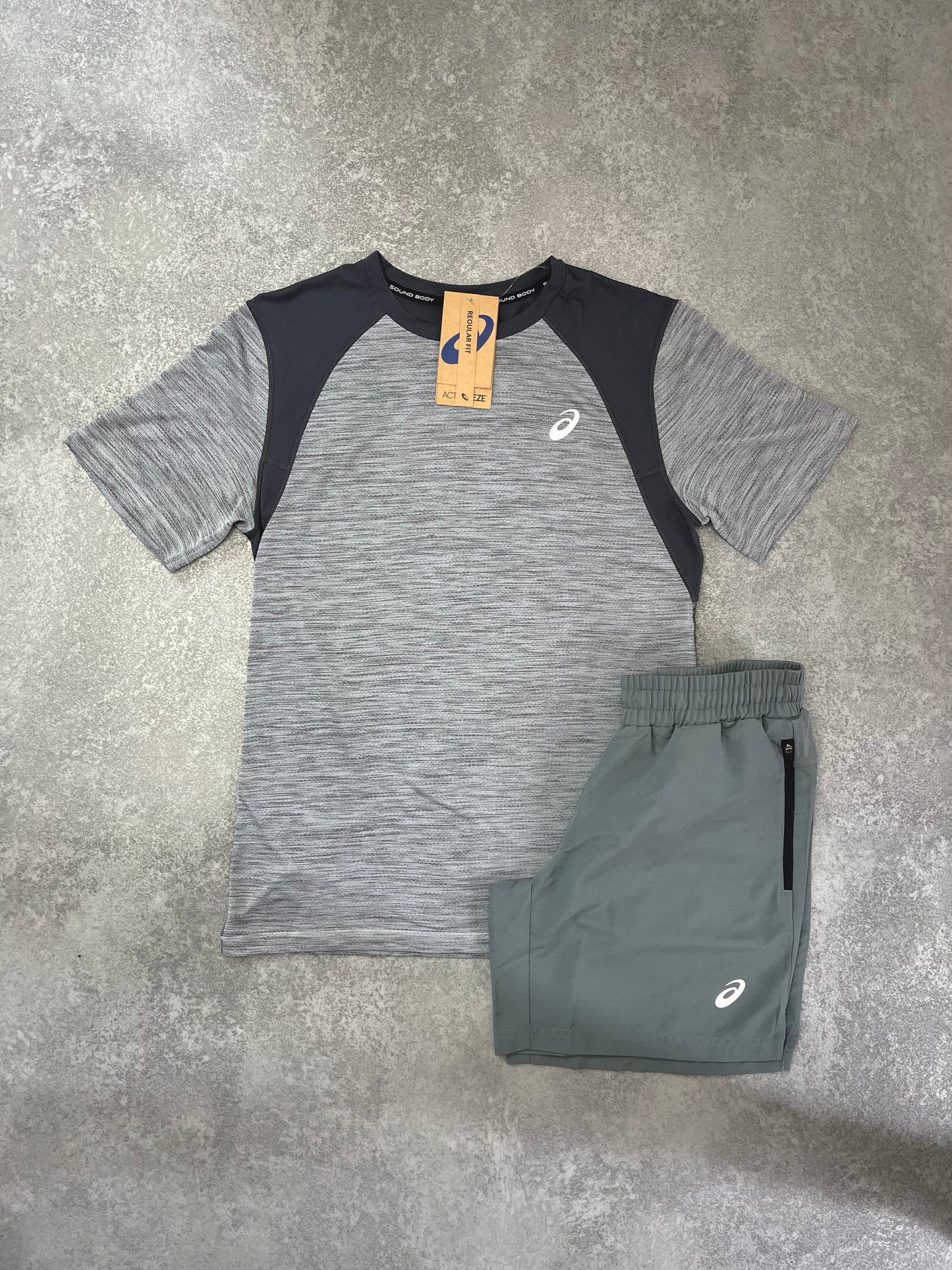 ASICS Grey Pattern Short SET