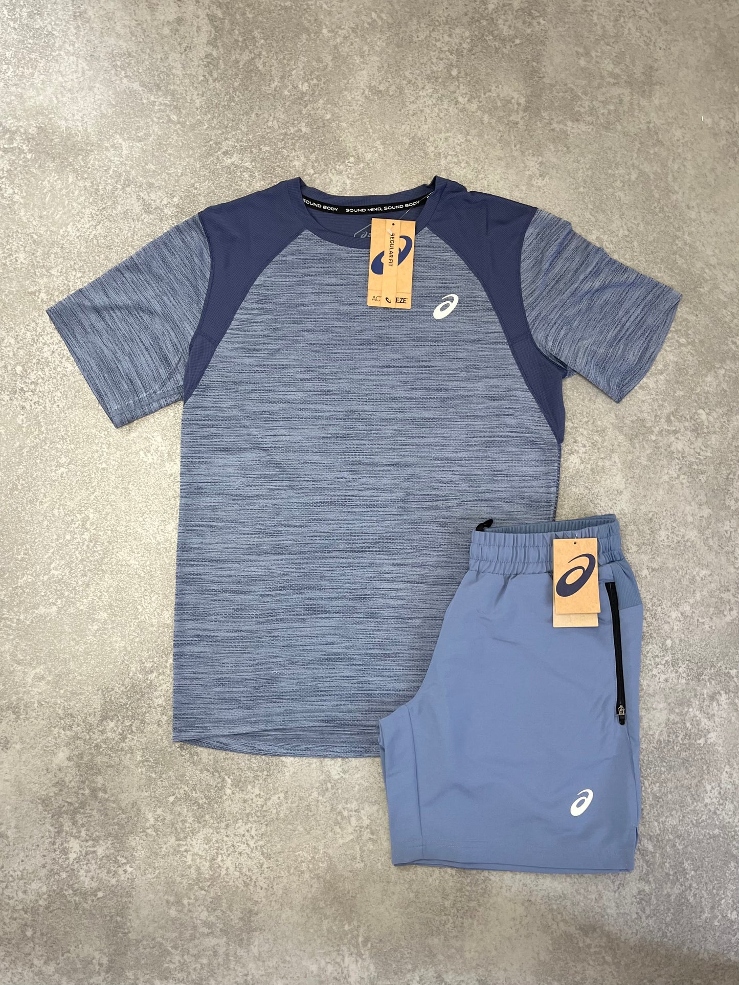 ASICS Blue Pattern Short SET