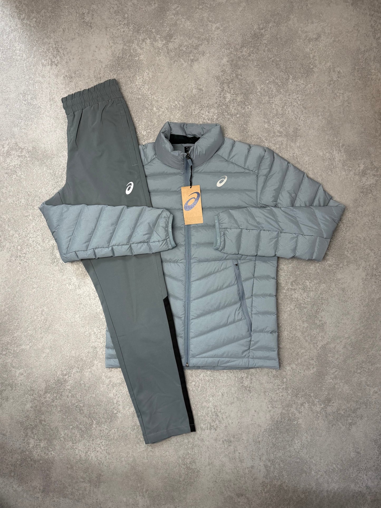 ASICS Grey Puffer Jacket SET