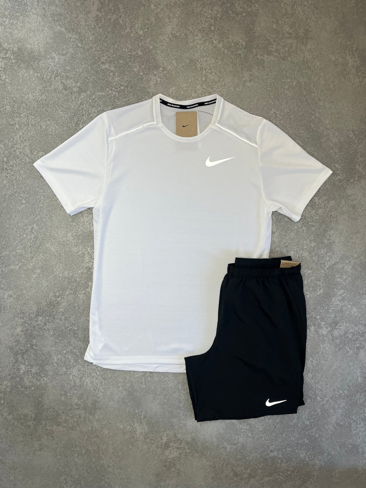 NIKE White Miler Short SET