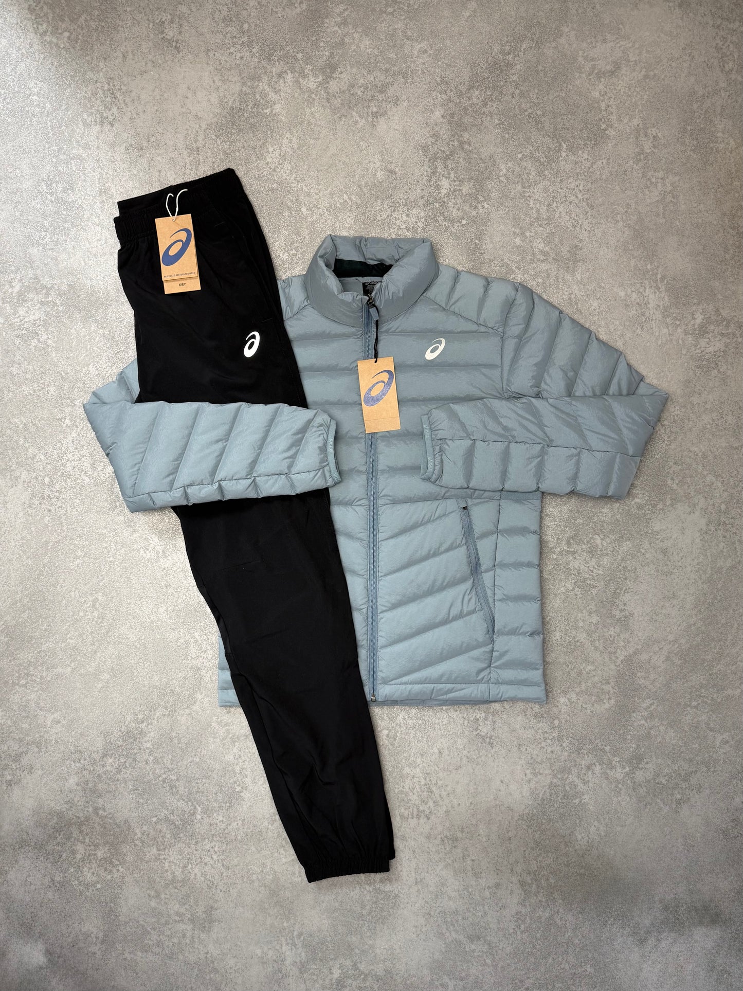 ASICS Grey Puffer Jacket SET