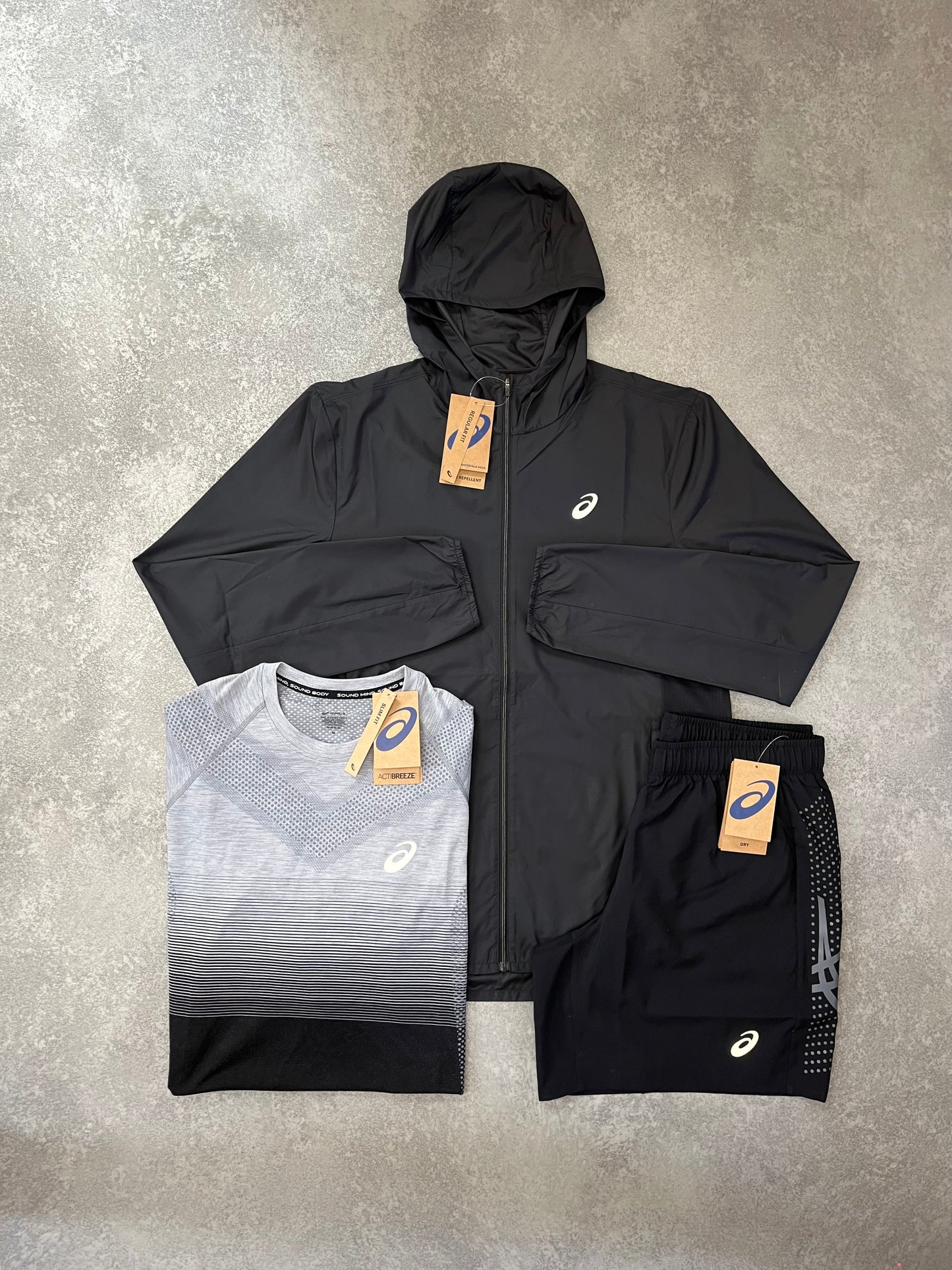 ASICS Black Jacket Triple SET