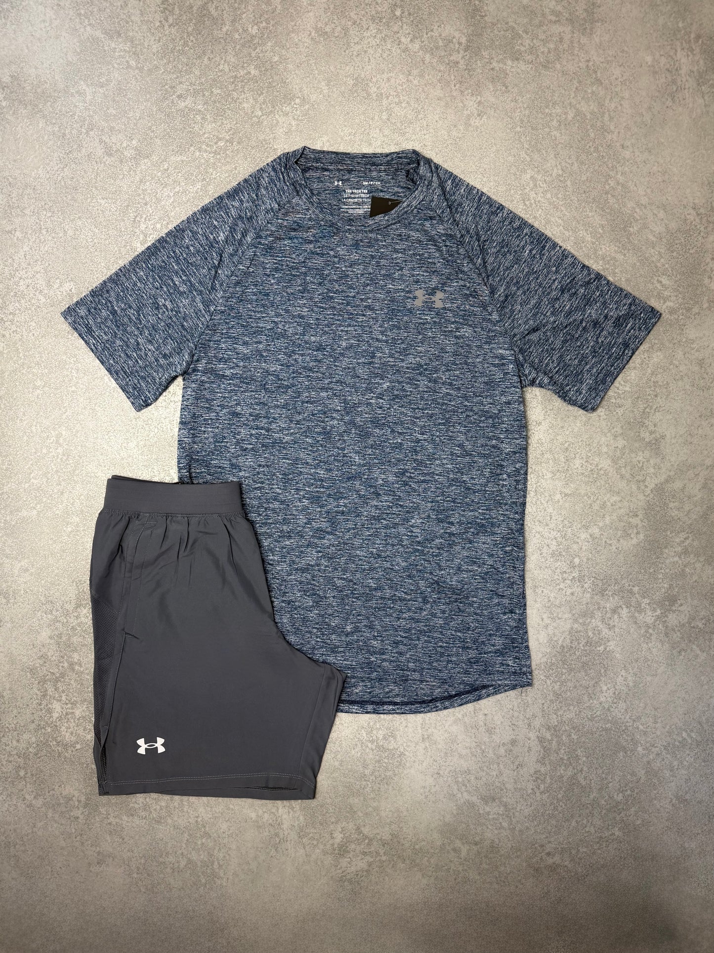 UA BLUE PATTERN SHORT SET