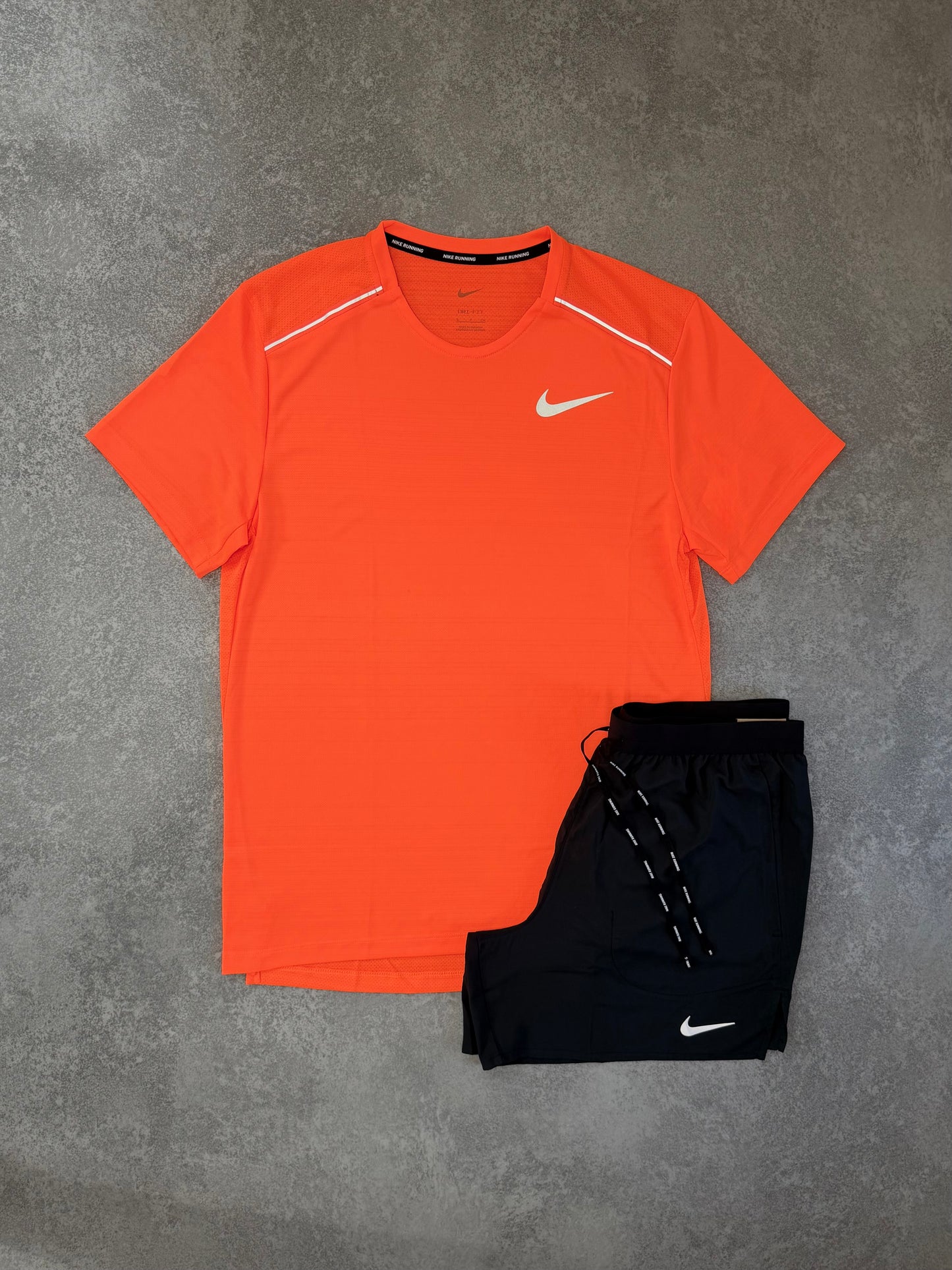 NIKE ORANGE MILER SHORT SET