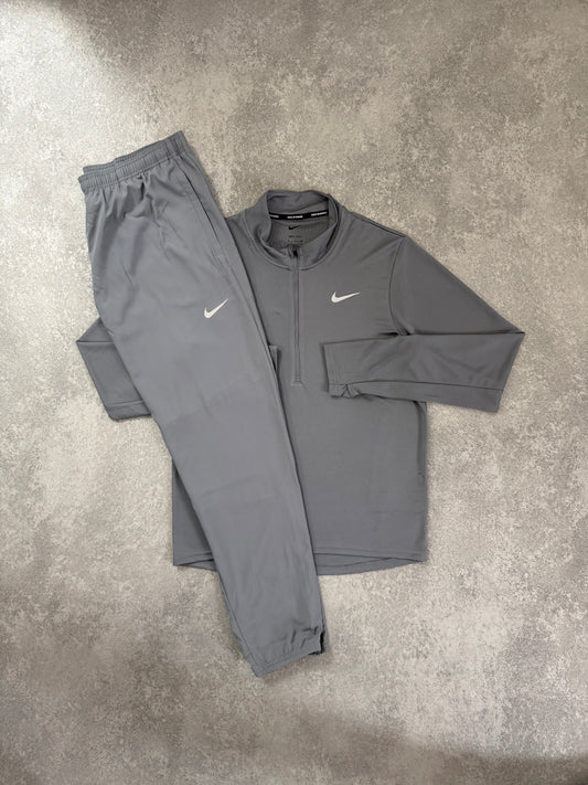 Nike Half Zip Tracksuit Set Grey