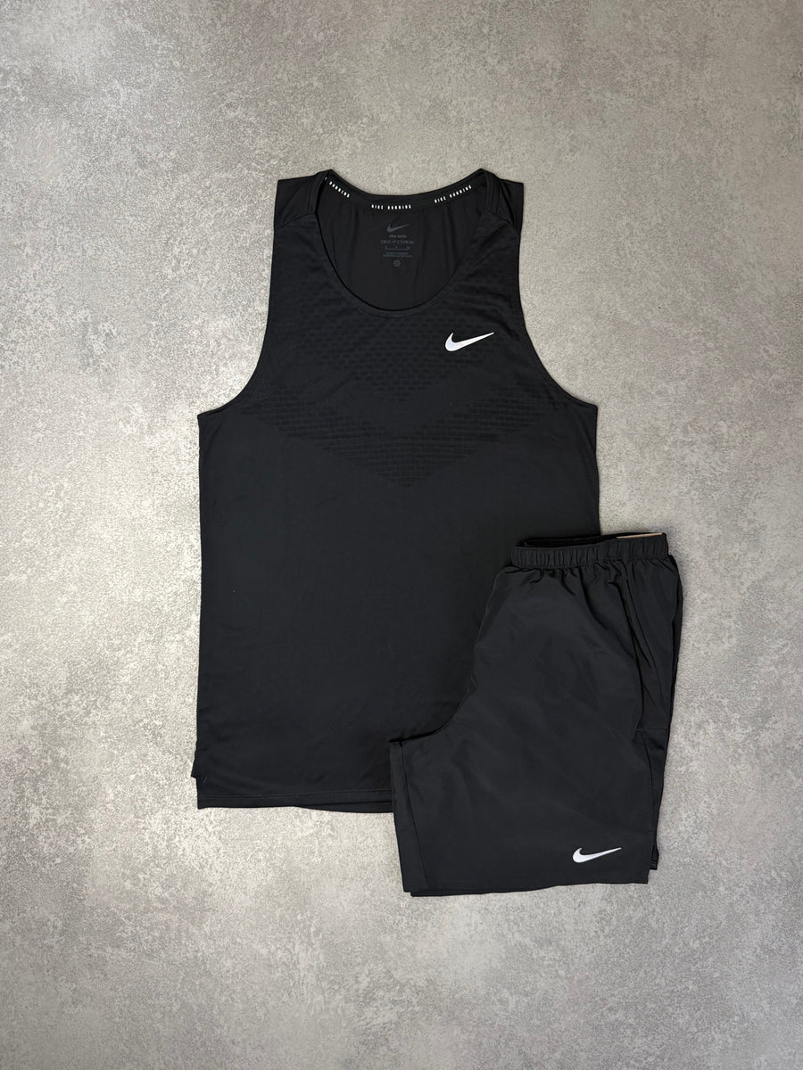 NIKE BLACK VEST SHORT SET