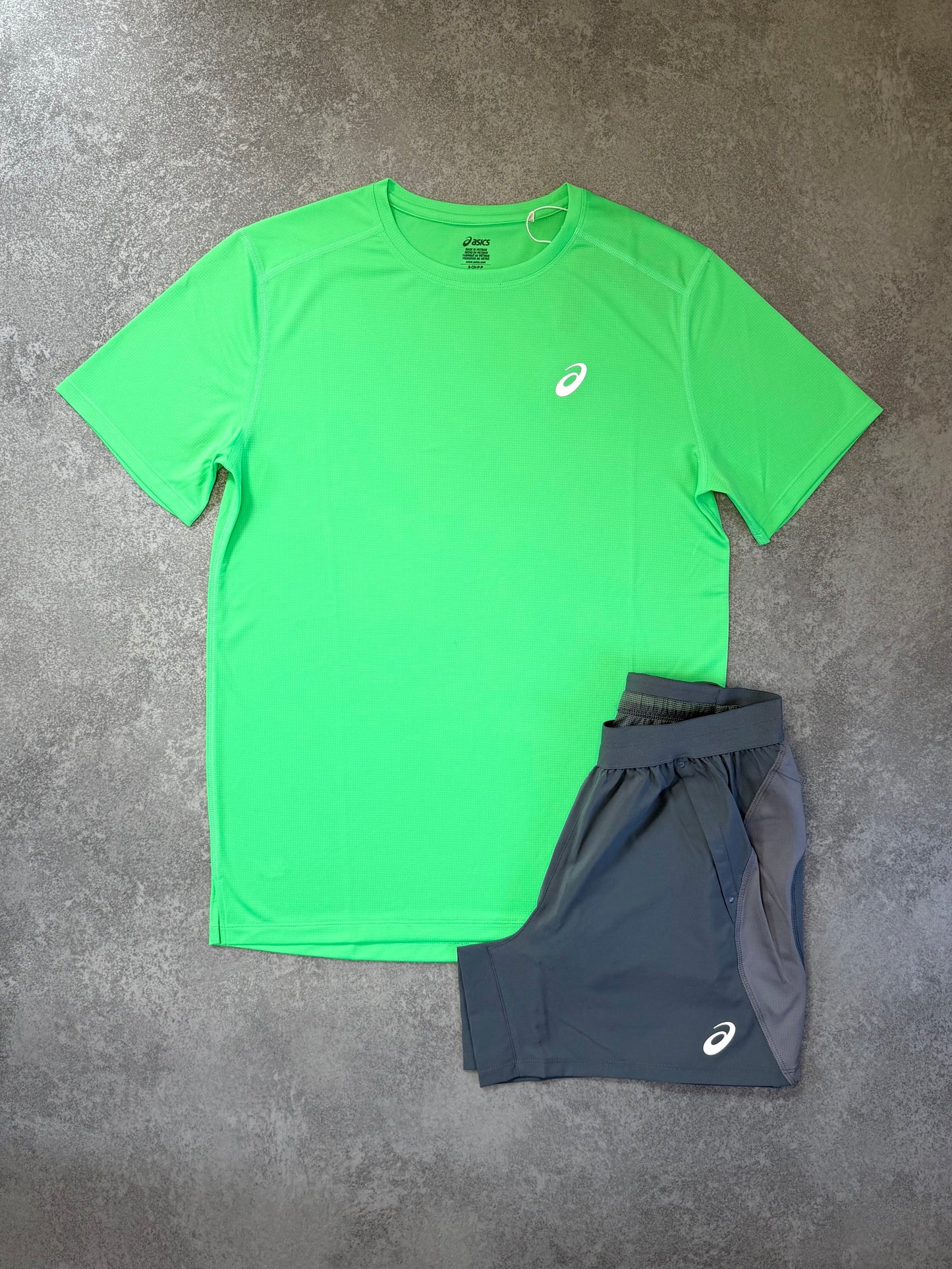 ASICS MANTLE GREEN SHORT SET