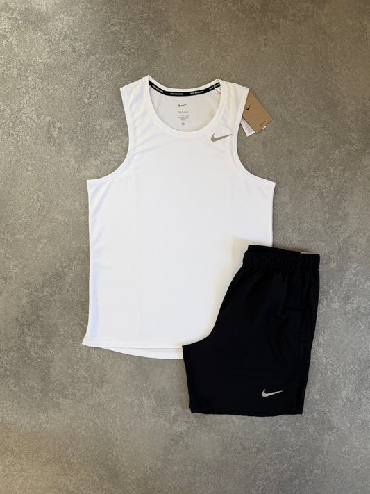NIKE WHITE VEST SHORT SET