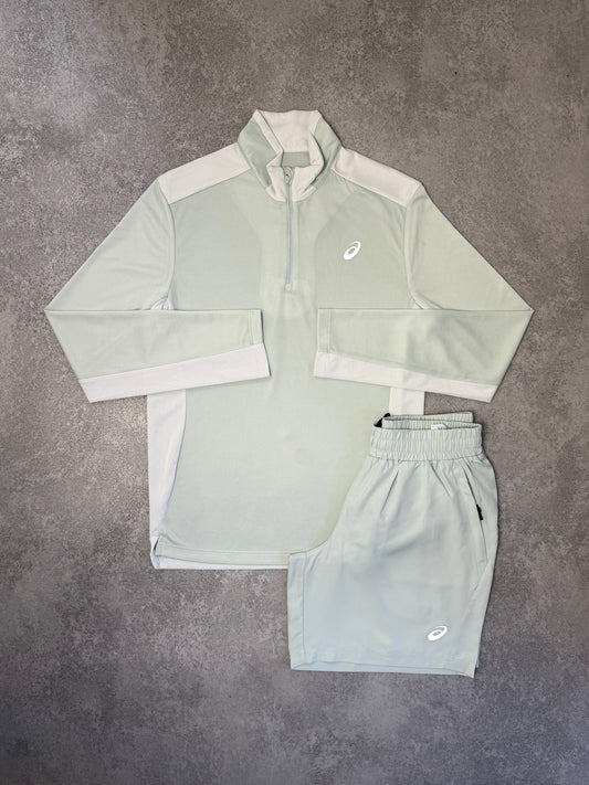 ASICS SAGE HALF ZIP SHORT SET