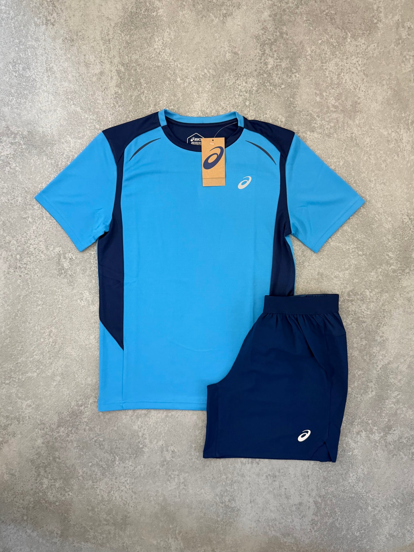 ASICS Blue Panel Short SET