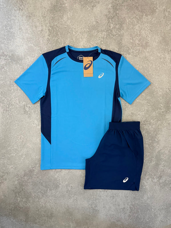ASICS Blue Panel Short SET
