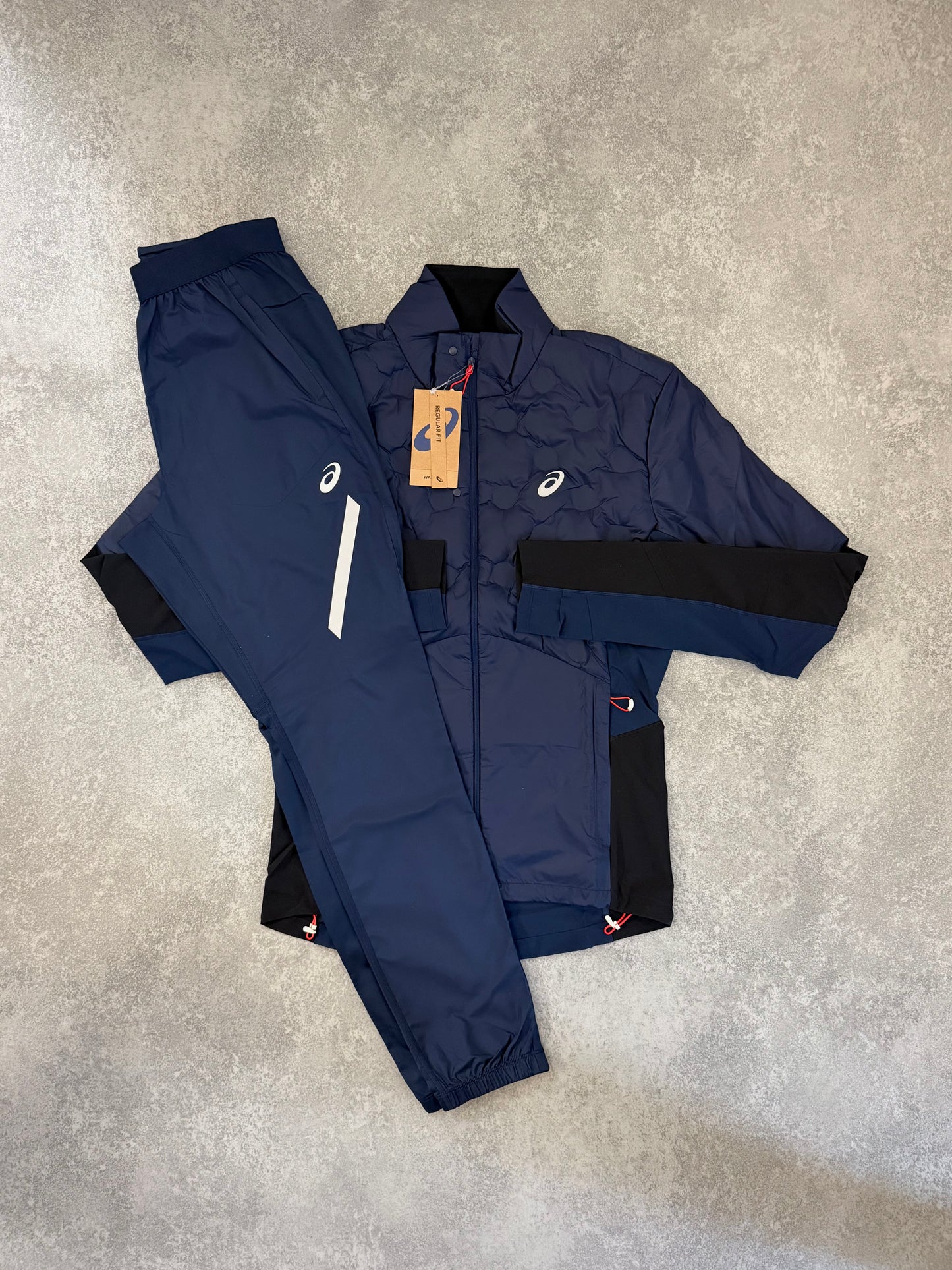 ASICS Navy Road Jacket SET