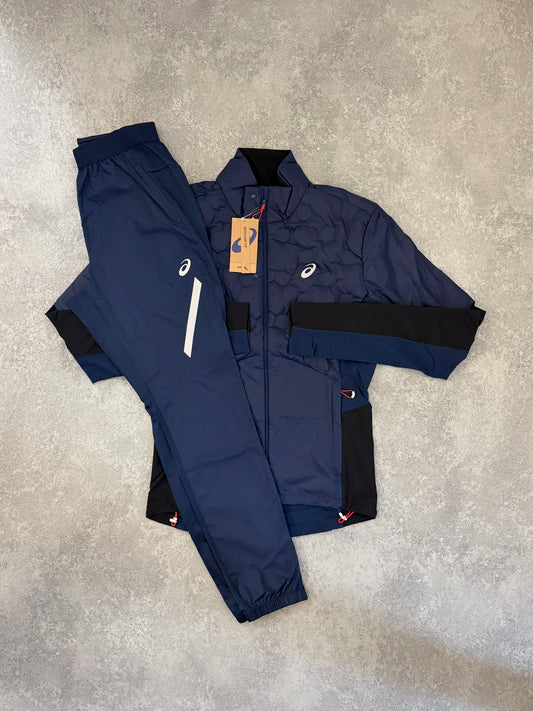 ASICS Navy Road Jacket SET