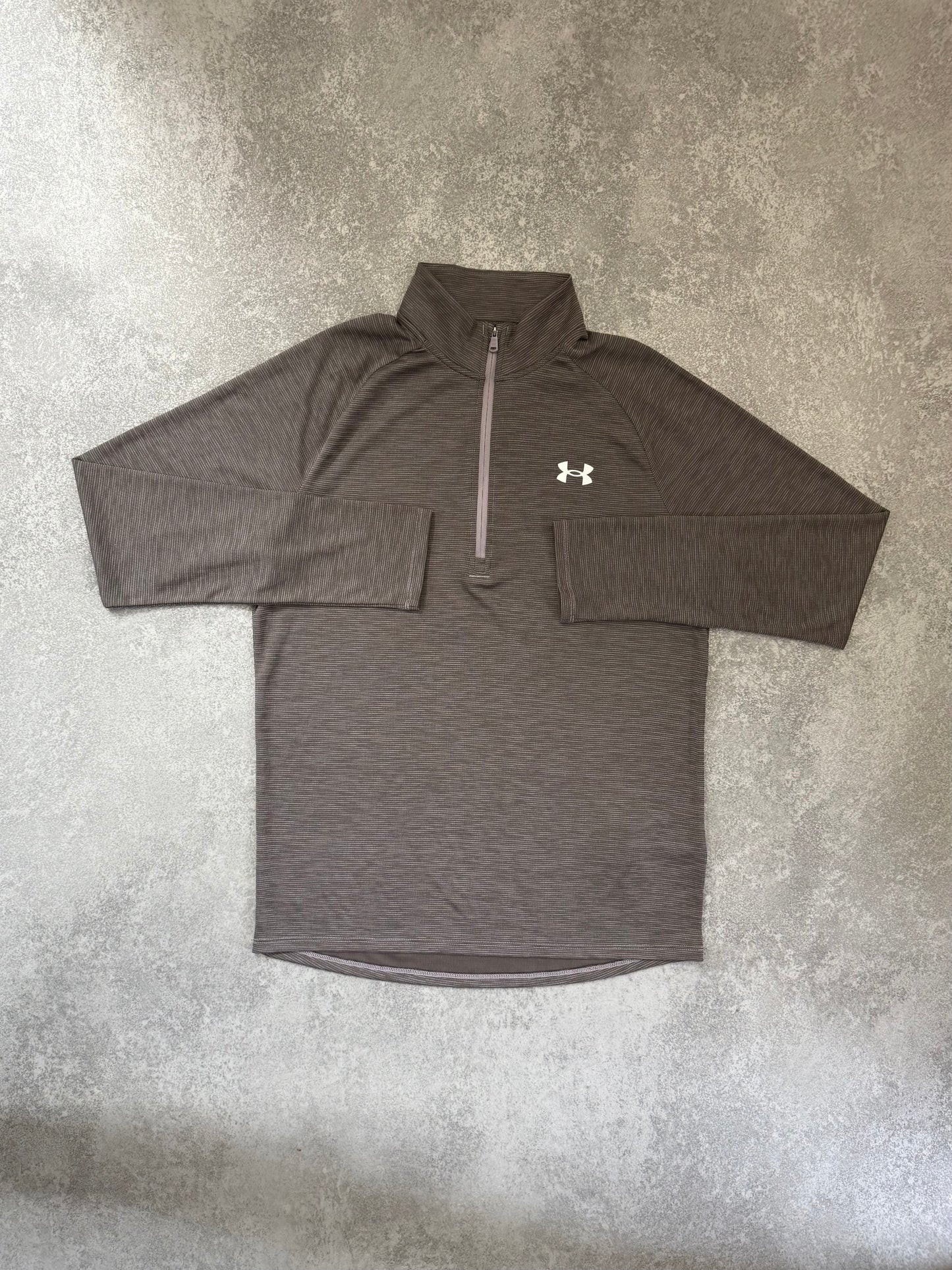 UA TETRA GREY HALF ZIP TOP