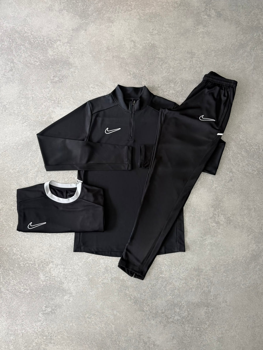 Black Drill Academy Tracksuit Set