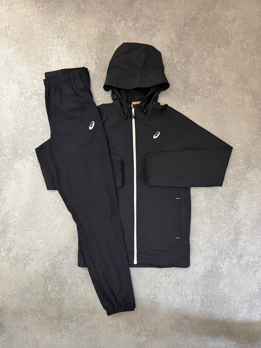 ASICS BLACK WOVEN JACKET SET