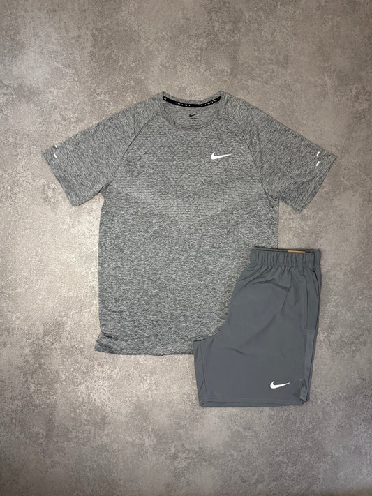 NIKE GREY PATTERN SHORT SET