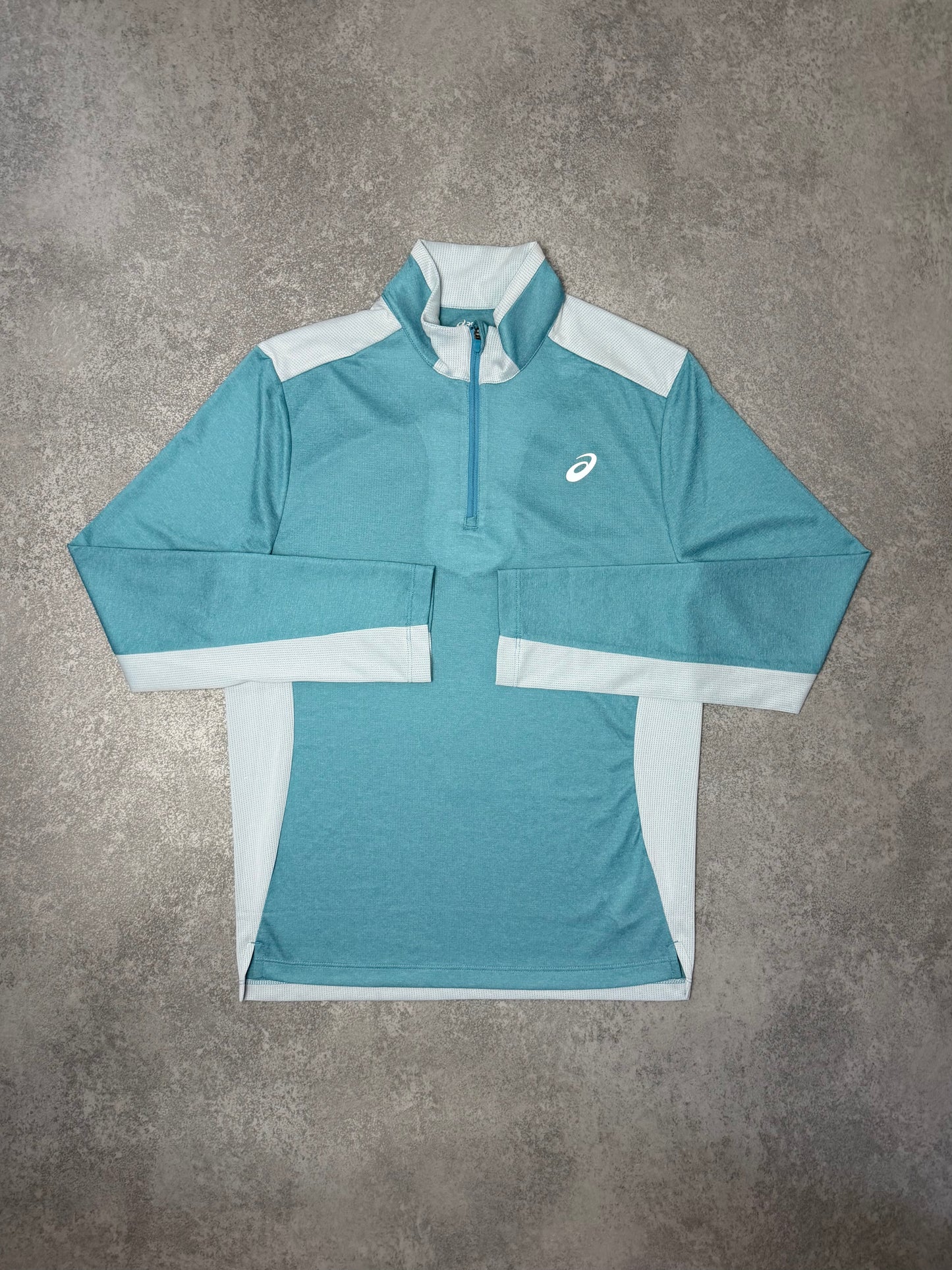 ASICS BLUE HALF ZIP TOP