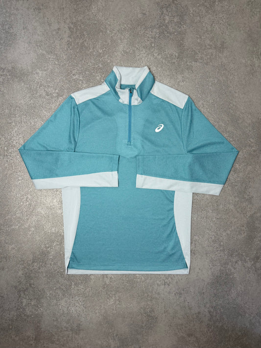 ASICS BLUE HALF ZIP TOP