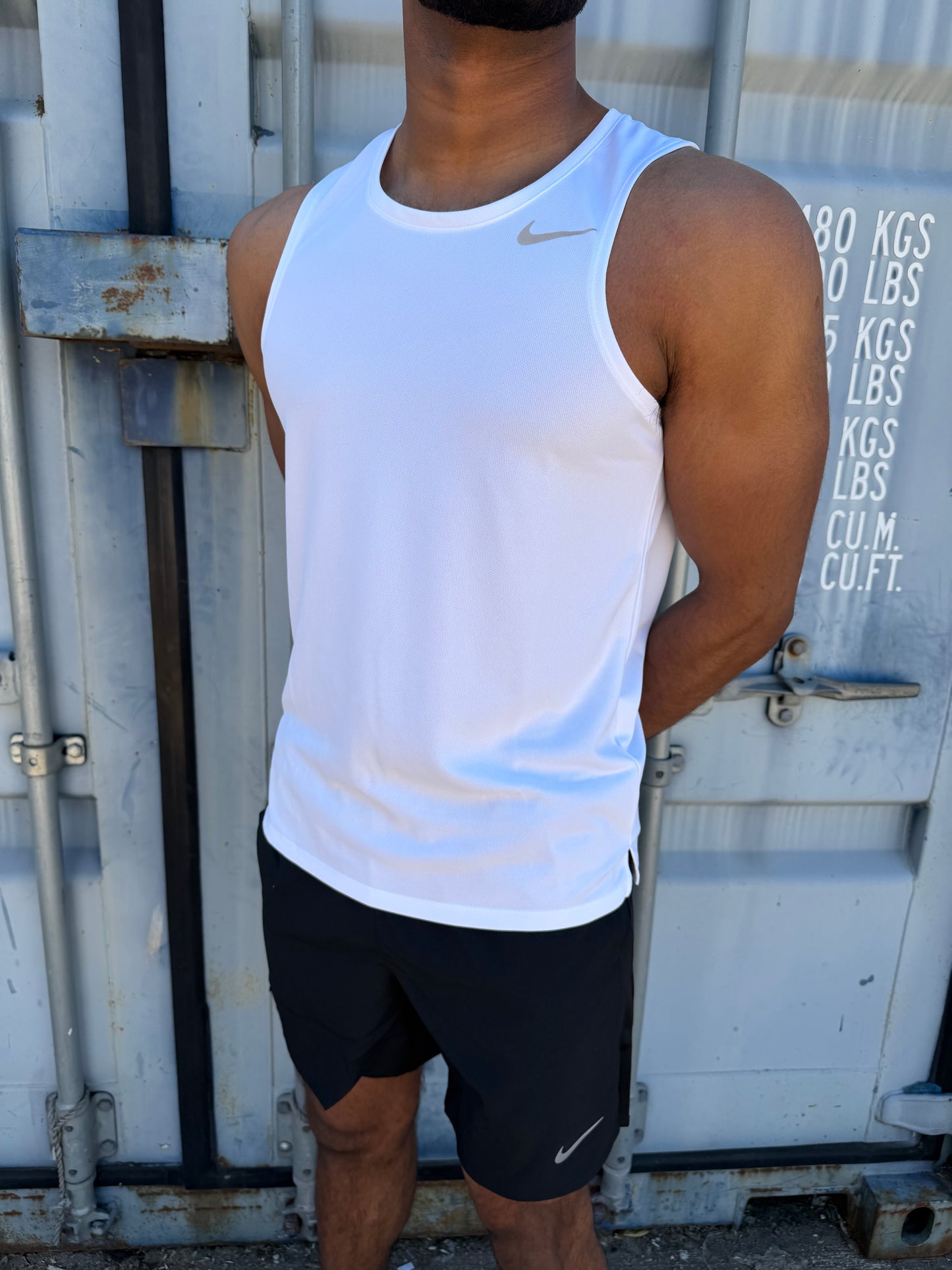NIKE WHITE VEST SHORT SET