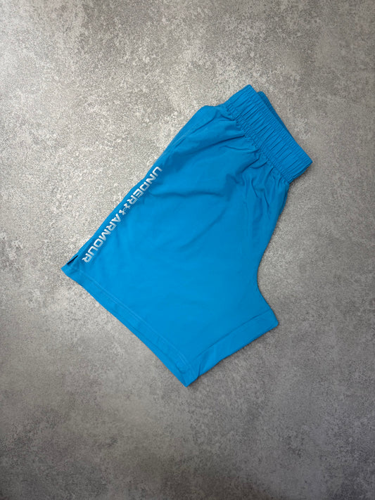 UNDER ARMOUR SKY BLUE WORDMARK SHORTS