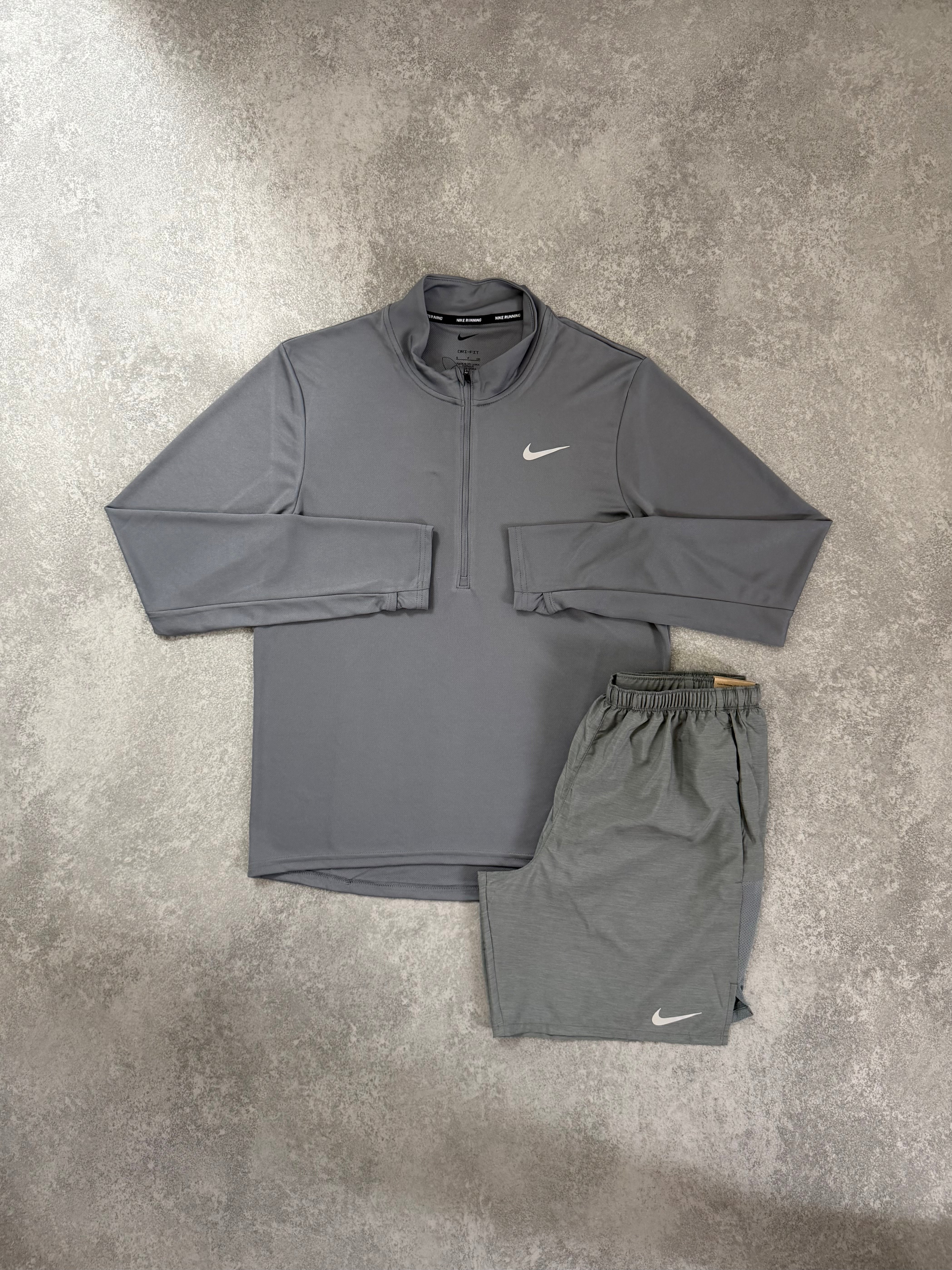 nike shorts and half zip set