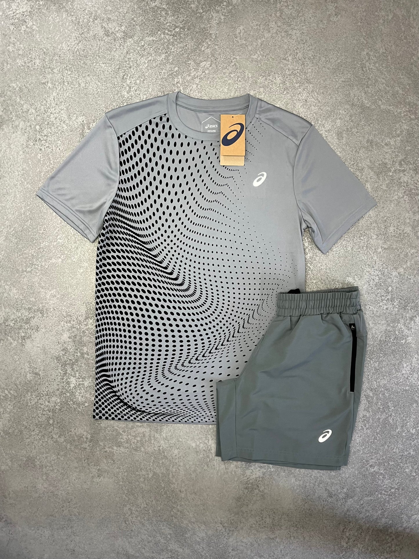 ASICS Grey Pattern Short SET