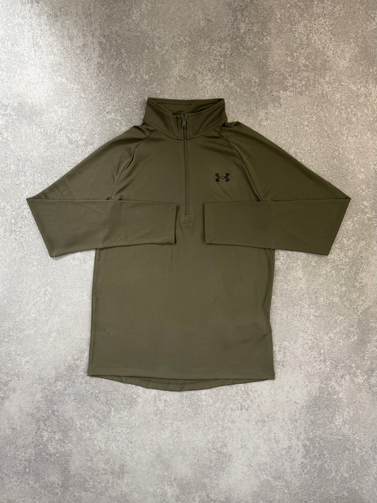 UA KHAKI TECH HALF ZIP TOP