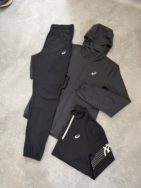 ASICS BLACK JACKET TRIPLE SET