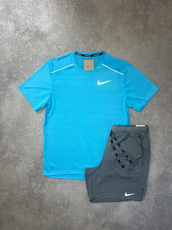 NIKE Baltic Blue Miler Short Set