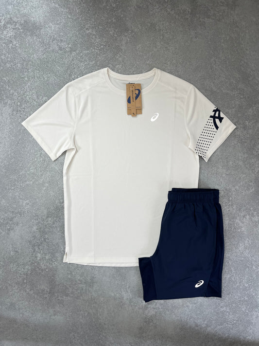 ASICS Cream and Navy Core SET