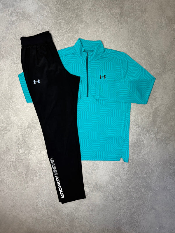 UA CYAN 1/4 ZIP SET