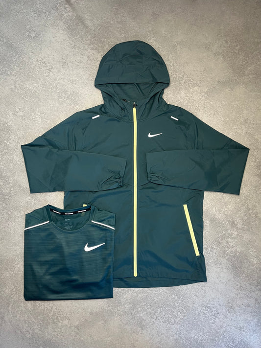 Nike Windrunner and Miler Jungle Green SET