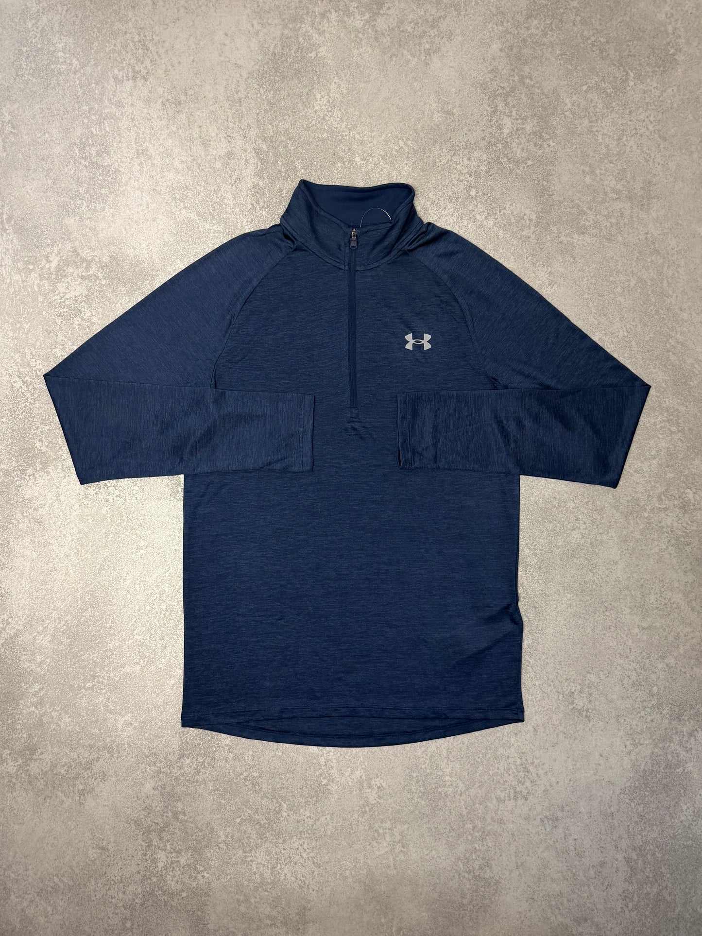 UA NAVY TECH HALF ZIP TOP