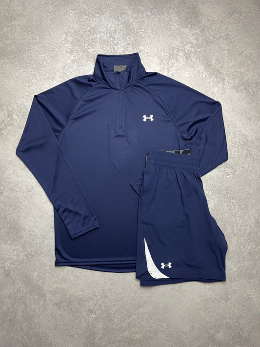 UA  1/4 ZIP Navy SET