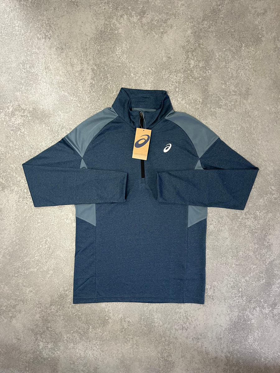 ASICS BLUE HALF ZIP TOP