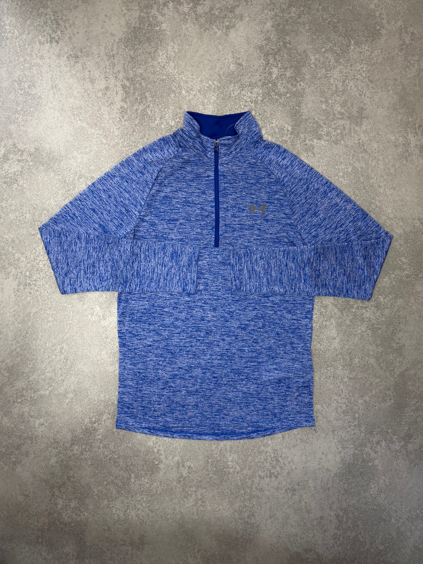 UA BLUE PATTERN TECH HALF ZIP TOP