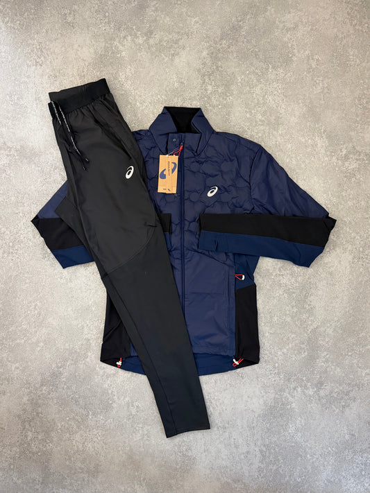 ASICS Navy Road Jacket SET
