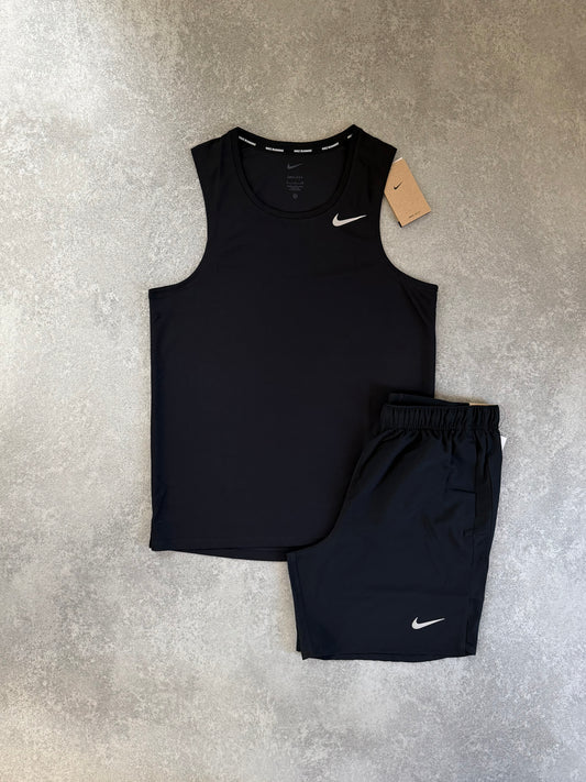 NIKE BLACK VEST SHORT SET