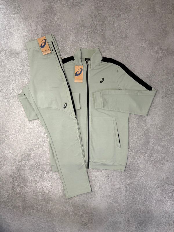 ASICS Olive Grey Heather Tracksuit