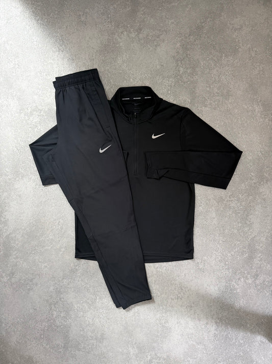 Nike Half Zip Tracksuit Set Black