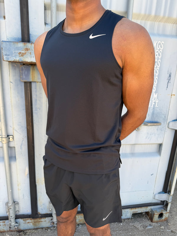 NIKE BLACK VEST SHORT SET