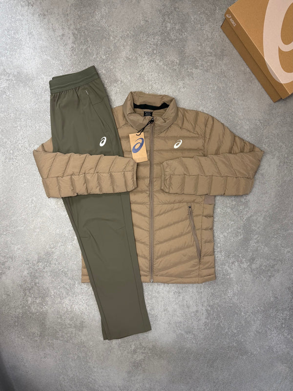 ASICS Tan Puffer Jacket SET