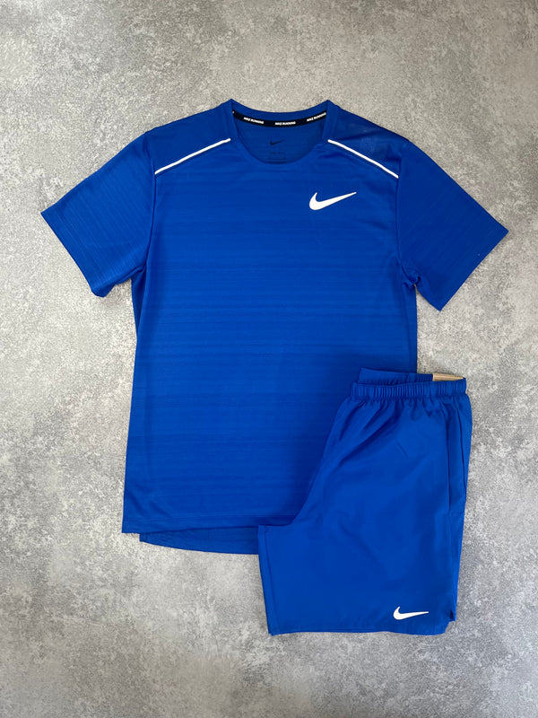 NIKE Royal Blue Miler Short Set