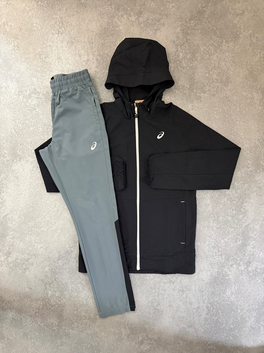 ASICS BLACK WOVEN JACKET SET